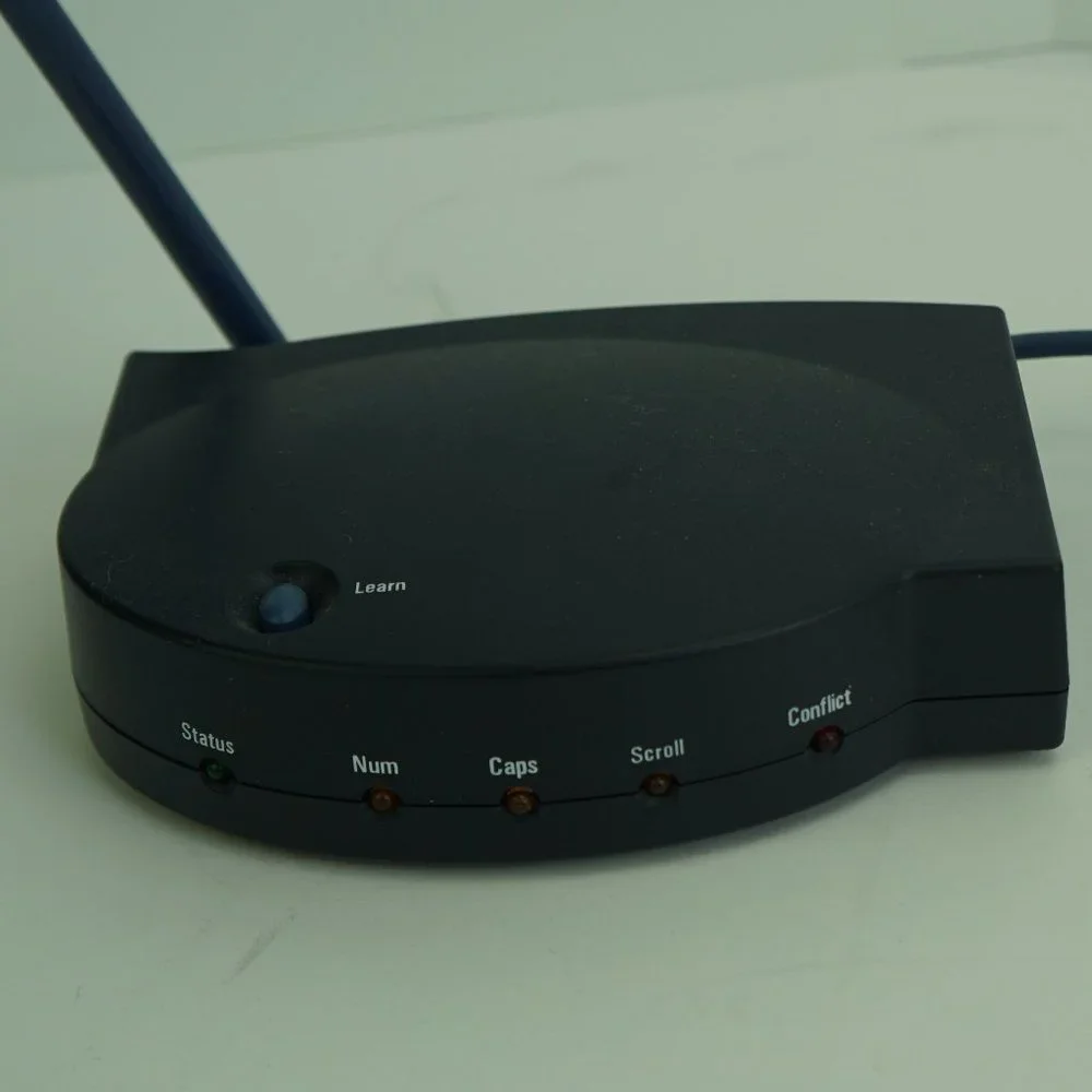 Gyration Black/Blue Wireless Keyboard GP120 Mouse & RF Receiver Plus Adaptor